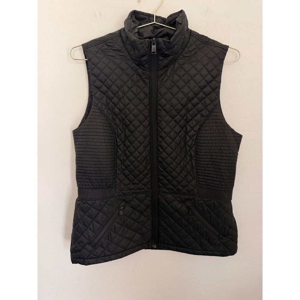 The North Face Womens Luna Insulated Diamond Quilted Puffer Vest Black Large L